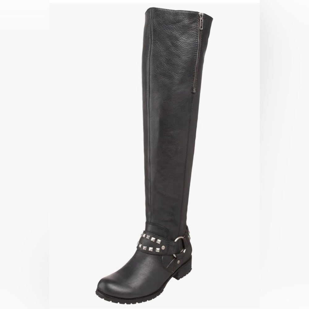 MIZ MOOZ Black Knee-High Leather Boots